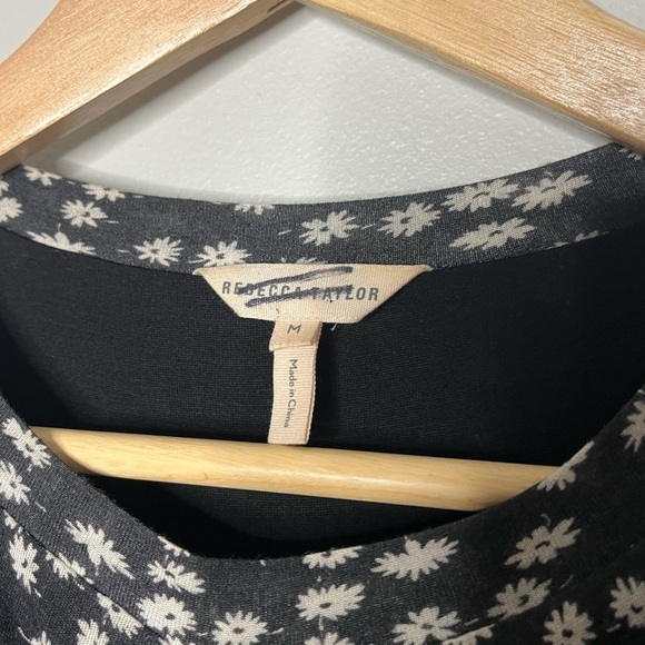 Rebecca Taylor Floral Fizz Ruched Midi Dress Sz M - Picture 7 of 9